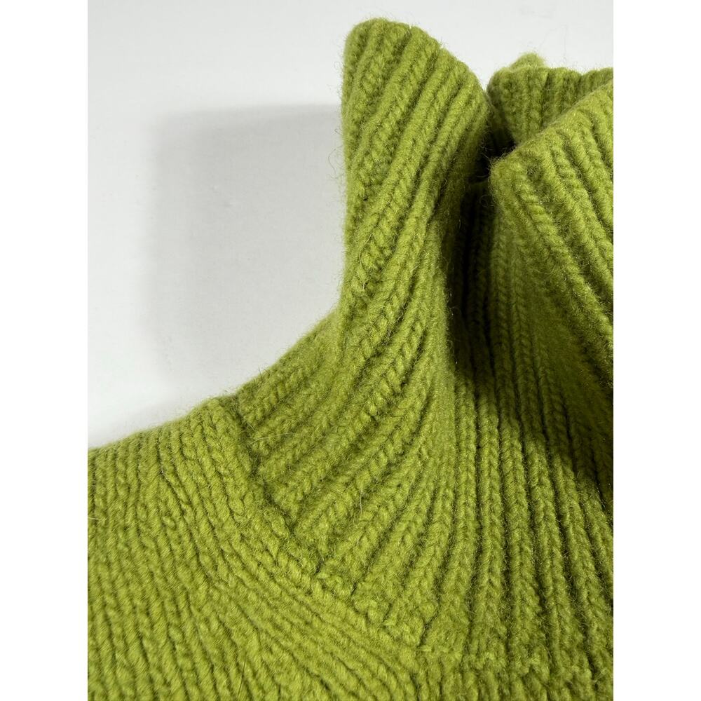 Babaa No17 Women’s Eco Wool Turtleneck Sweater Olivera Green One Size - Picture 7 of 14